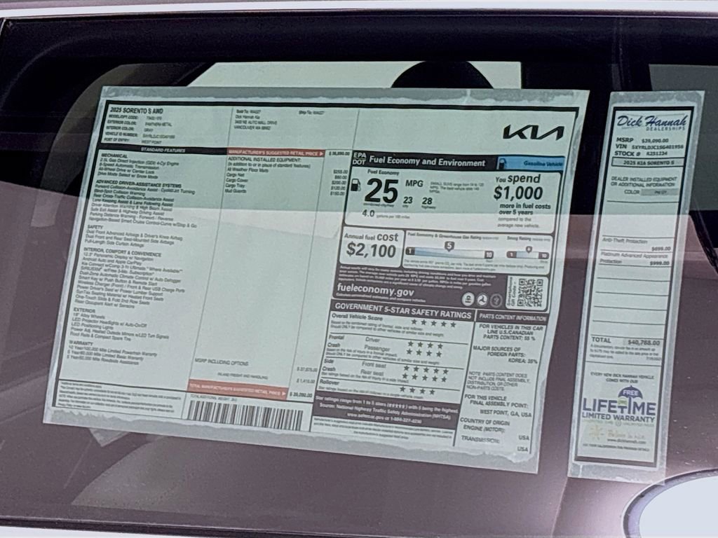 New 2025 Kia Sorento S image 24