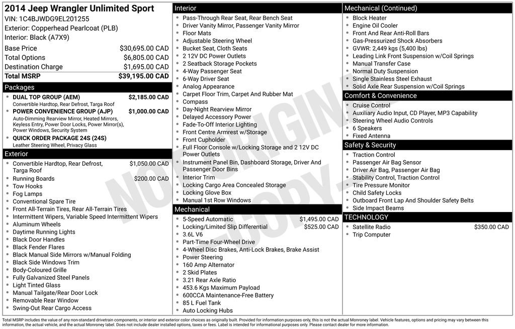 Used 2014 Jeep Wrangler Unlimited Sport w/ Dual Top Group image 4