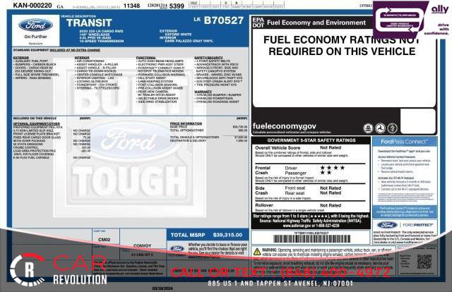 Used 2020 Ford Transit 250 Low Roof w/ Load Area Protection Package image 14