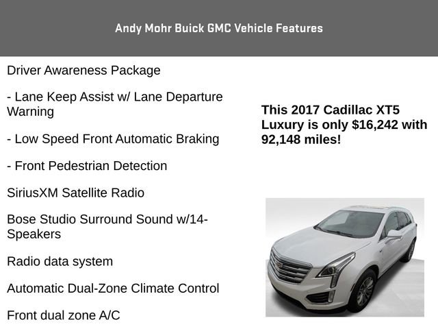 Used 2017 Cadillac XT5 Luxury w/ Driver Awareness Package image 8