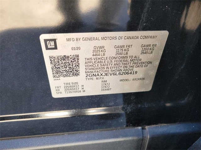 Used 2020 Chevrolet Equinox LT w/ LPO, Floor Liner Package image 27