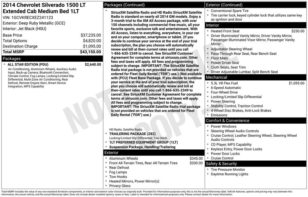 Certified 2014 Chevrolet Silverado 1500 LT w/ All Star Edition AWD/4WD image 5