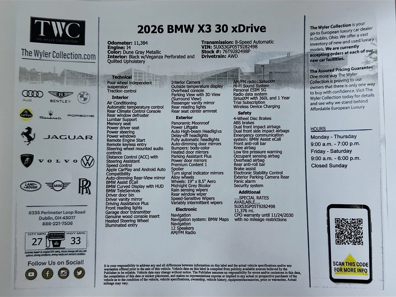 Used 2026 BMW X3 xDrive30i AWD/4WD image 47