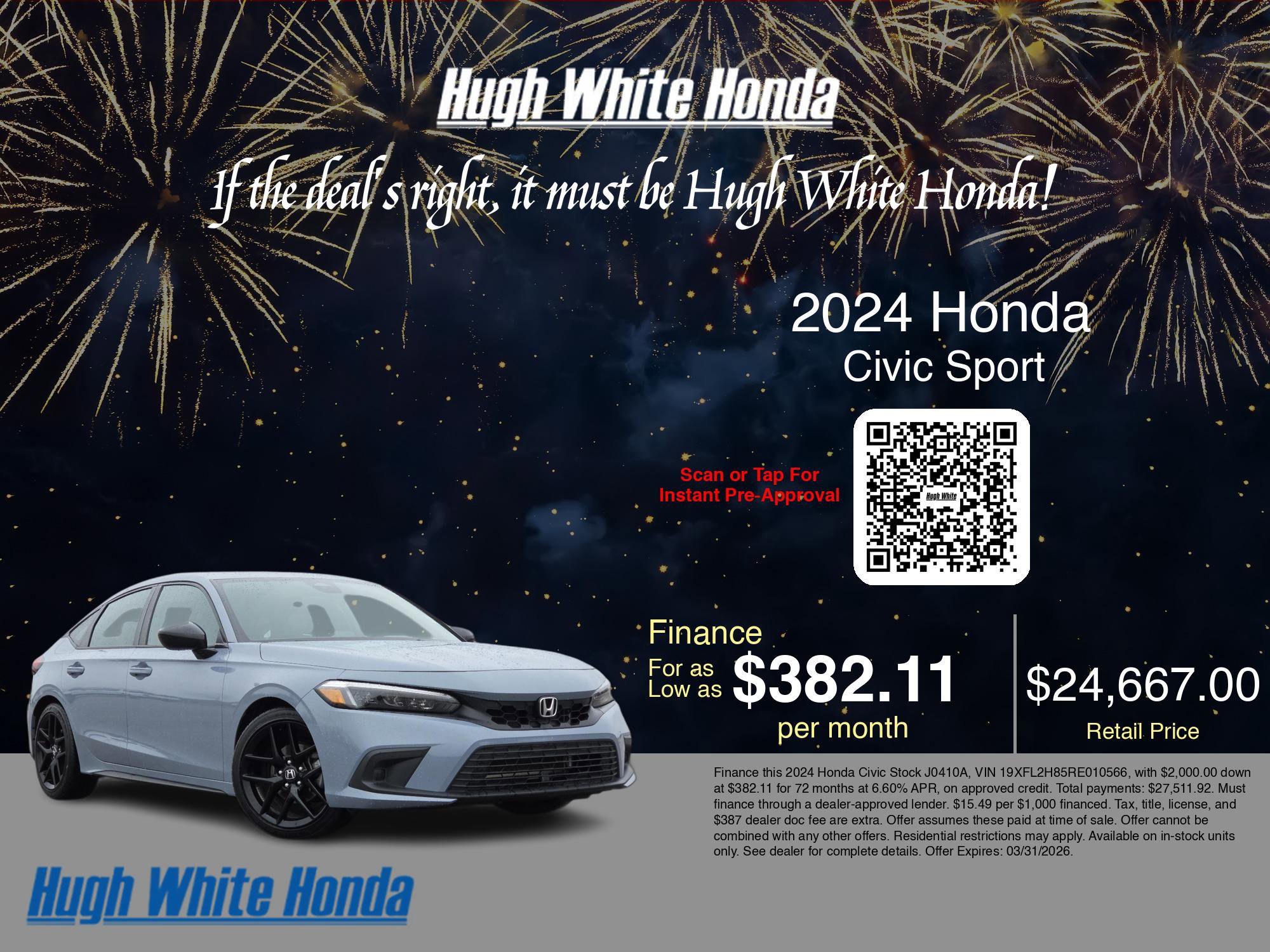 Used 2024 Honda Civic Sport image 3