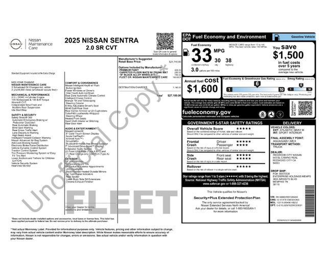 Used 2025 Nissan Sentra SR FWD image 2