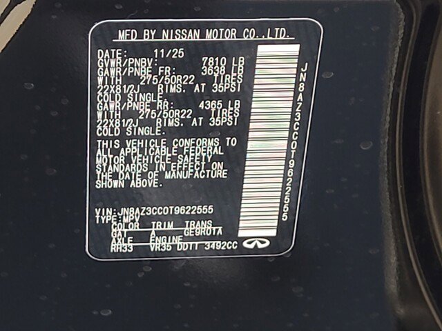 New 2026 INFINITI QX80 Autograph w/ Premium Cargo Package image 24