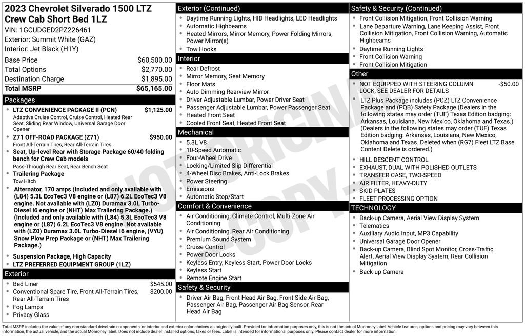 Used 2023 Chevrolet Silverado 1500 LTZ w/ LTZ Convenience Package II image 38