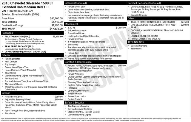 Certified 2018 Chevrolet Silverado 1500 LT w/ All Star Edition AWD/4WD image 32