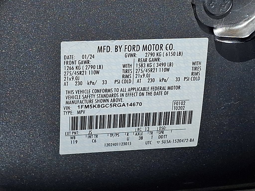 Used 2024 Ford Explorer ST w/ Equipment Group 401A AWD/4WD image 28