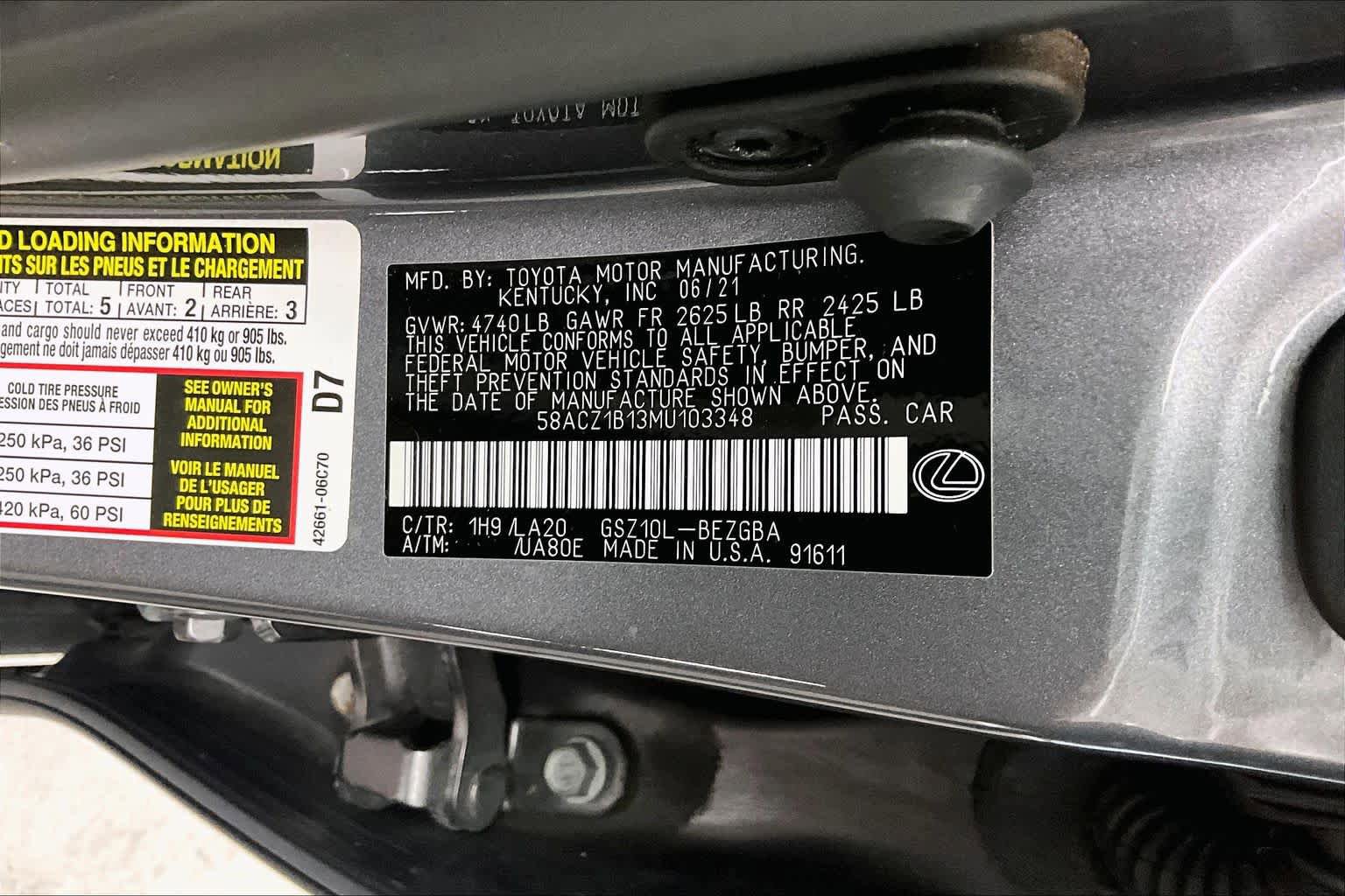 Used 2021 Lexus ES 350 w/ Accessory Package 2 FWD image 33