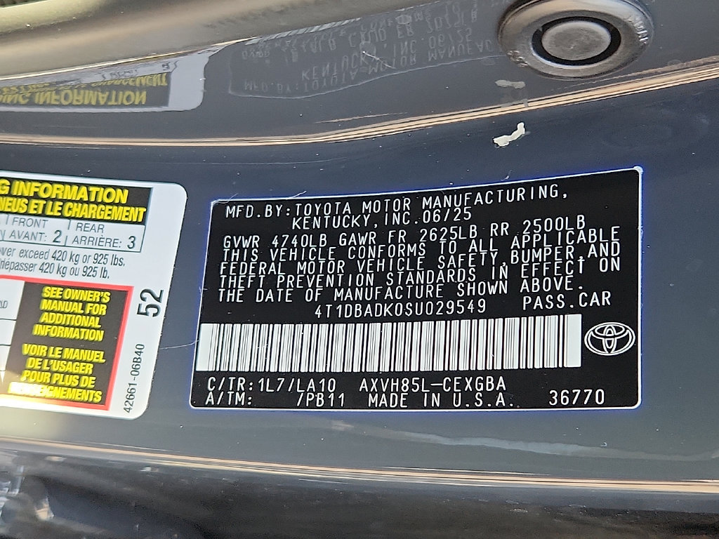 Certified 2025 Toyota Camry XLE w/ Premium Plus Package AWD/4WD image 33