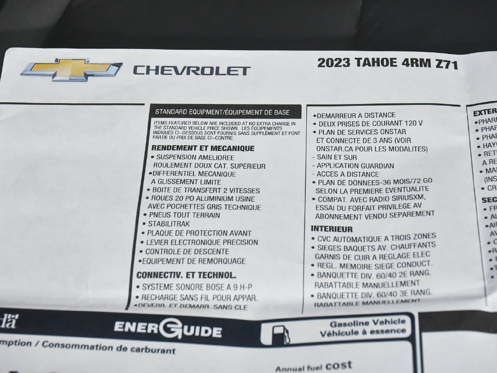 Used 2023 Chevrolet Tahoe Z71 AWD/4WD image 60