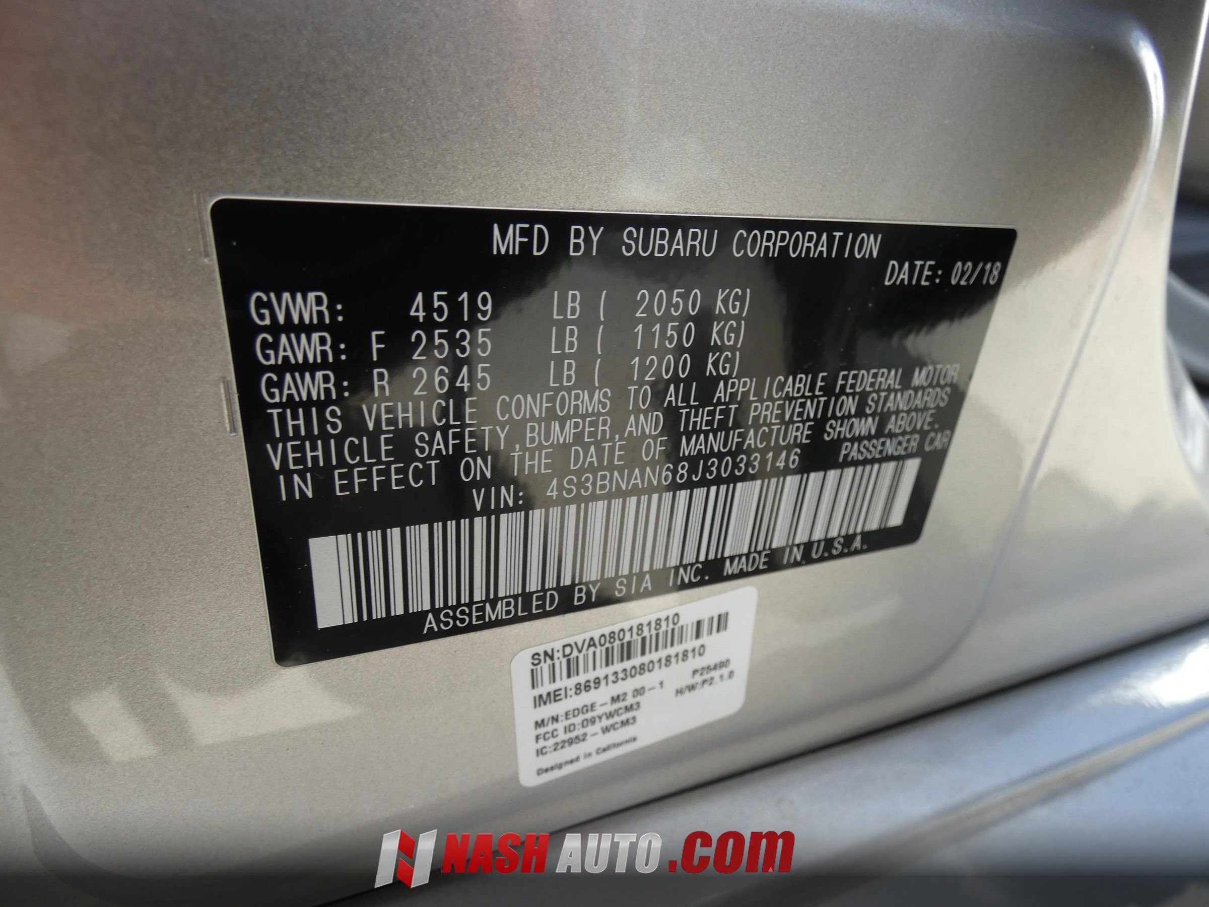 Used 2018 Subaru Legacy 2.5i Limited AWD/4WD image 67