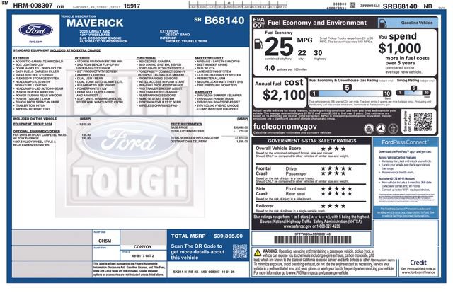 Used 2025 Ford Maverick Lariat w/ 4K Tow Package AWD/4WD image 24