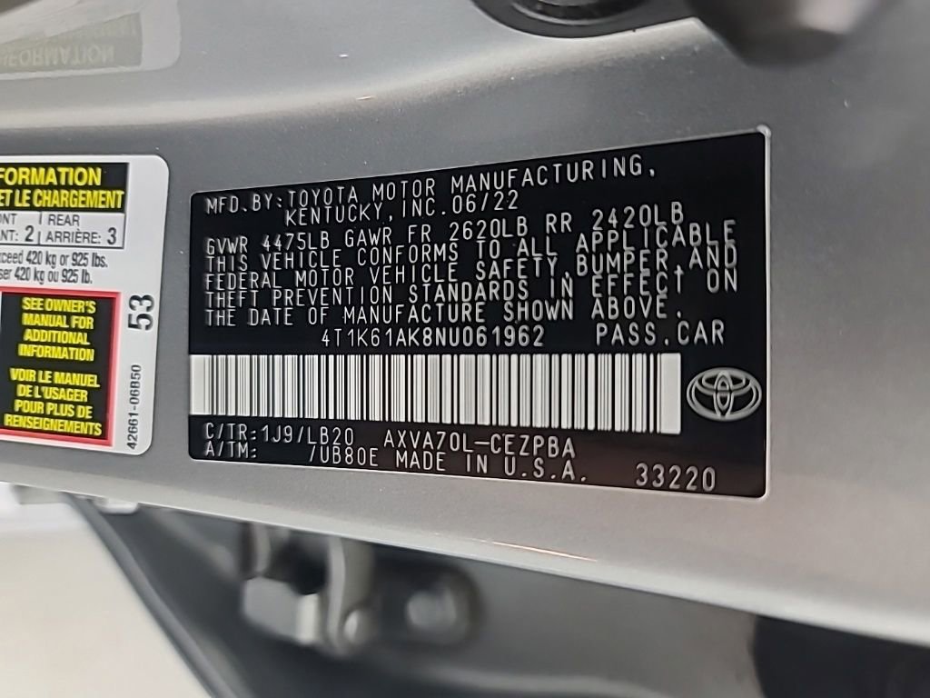 Used 2022 Toyota Camry XSE FWD image 41