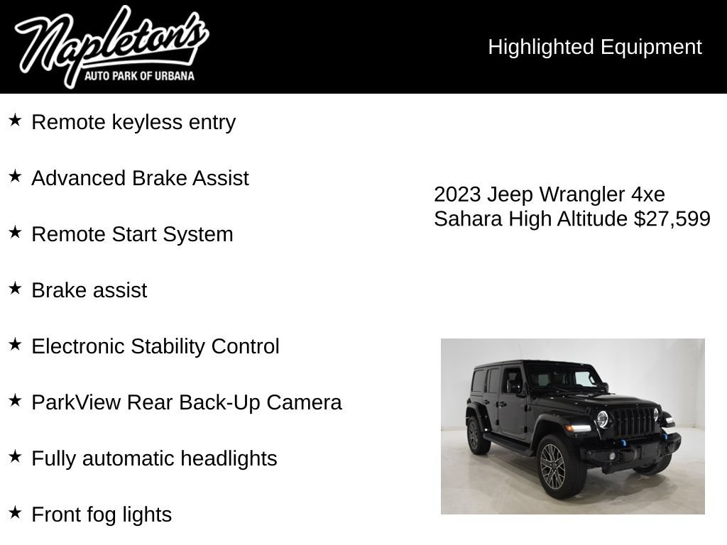 Used 2023 Jeep Wrangler Unlimited Sahara AWD/4WD image 16