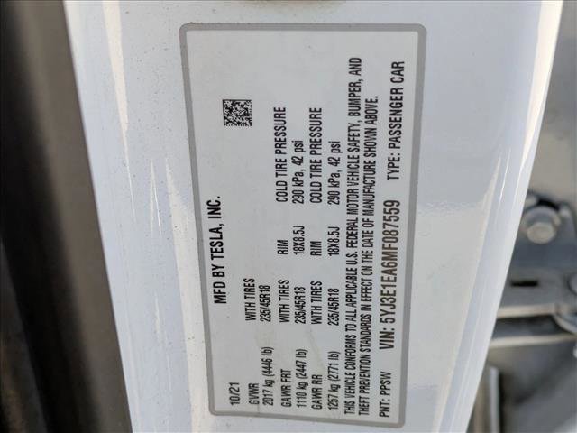 Used 2021 Tesla Model 3 Standard Range Plus image 16