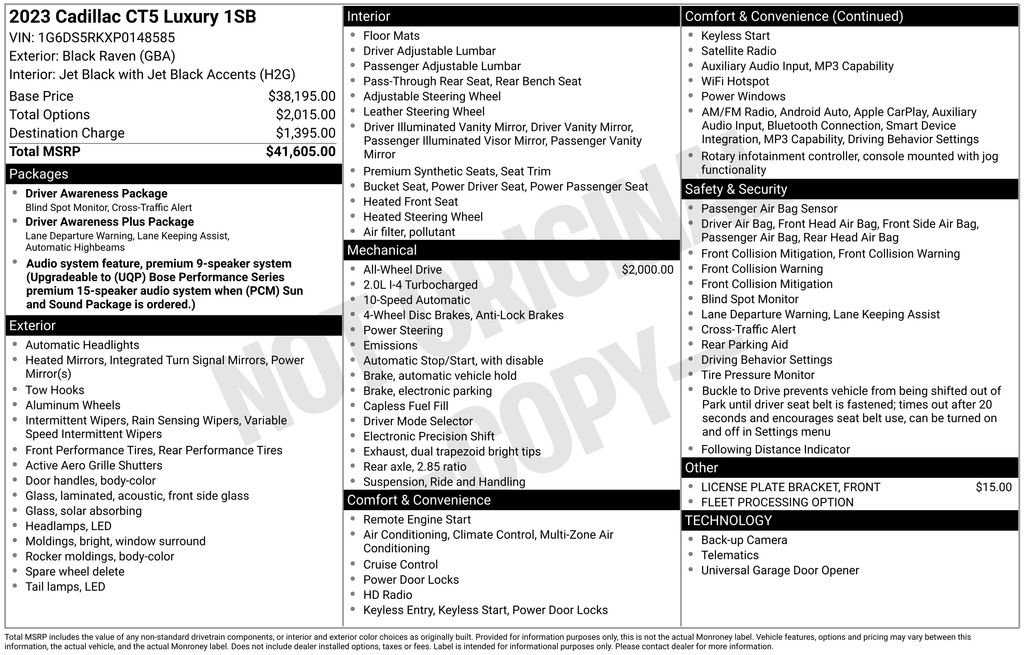 Used 2023 Cadillac CT5 Luxury image 17