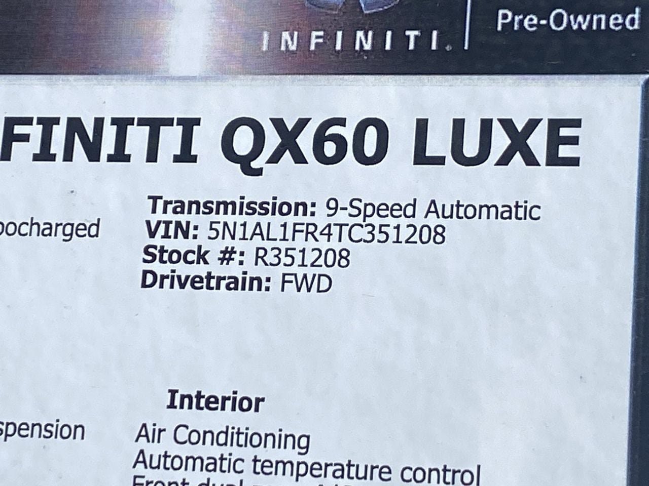 Certified 2026 INFINITI QX60 Luxe w/ Cargo Package FWD image 36