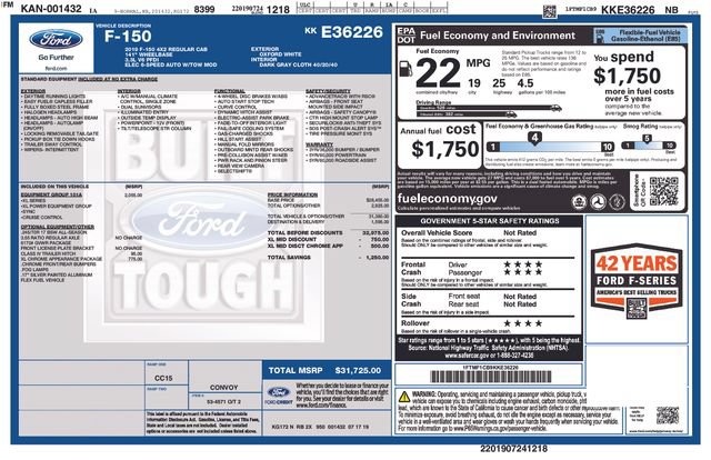 Used 2019 Ford F150 XL w/ Equipment Group 101A Mid RWD image 31