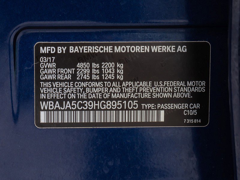 Used 2017 BMW 530i RWD image 35