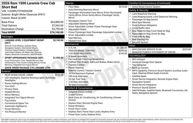 New 2026 RAM 1500 Laramie AWD/4WD image 7
