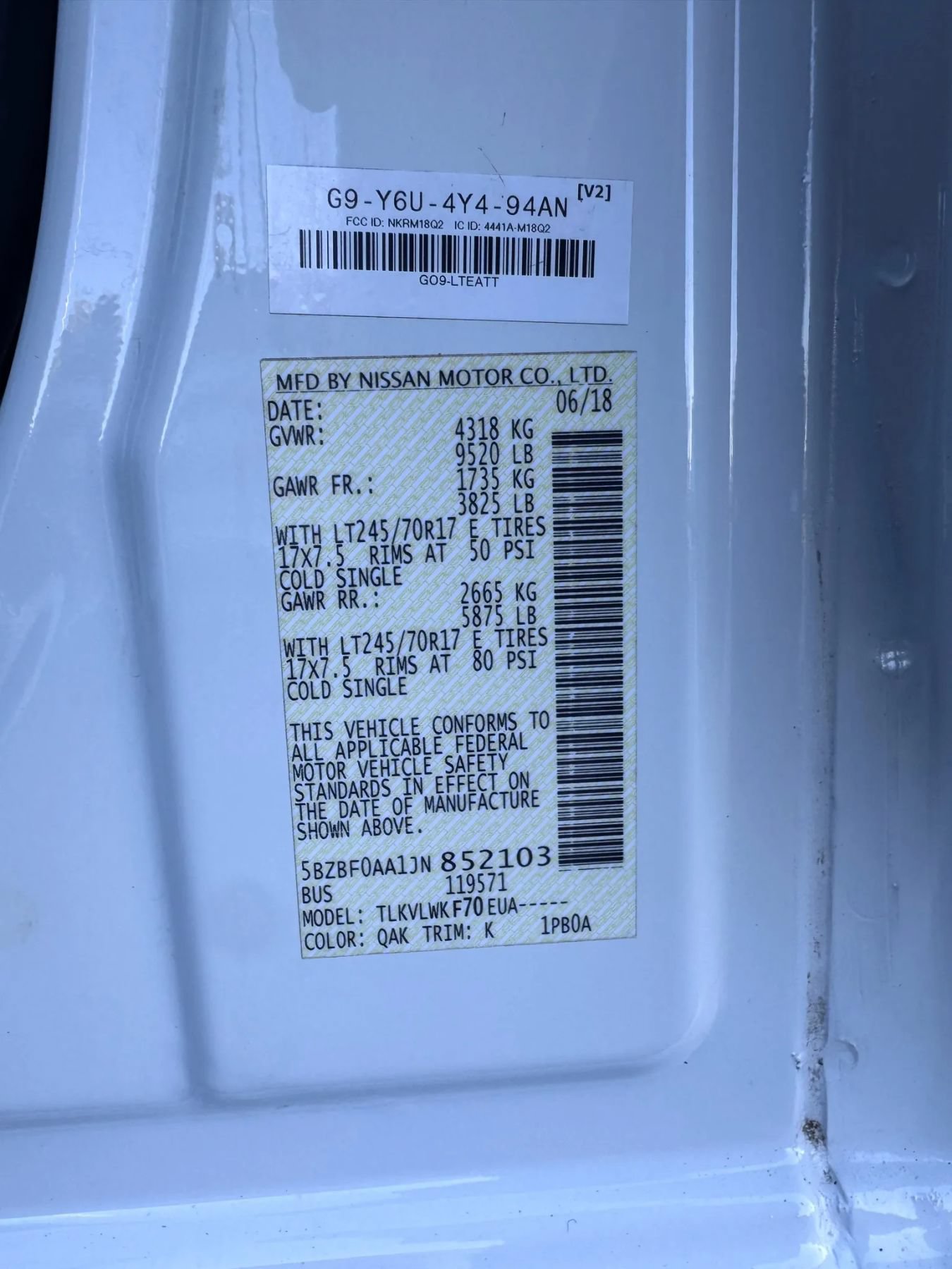 Used 2018 Nissan NV 3500 S RWD image 30