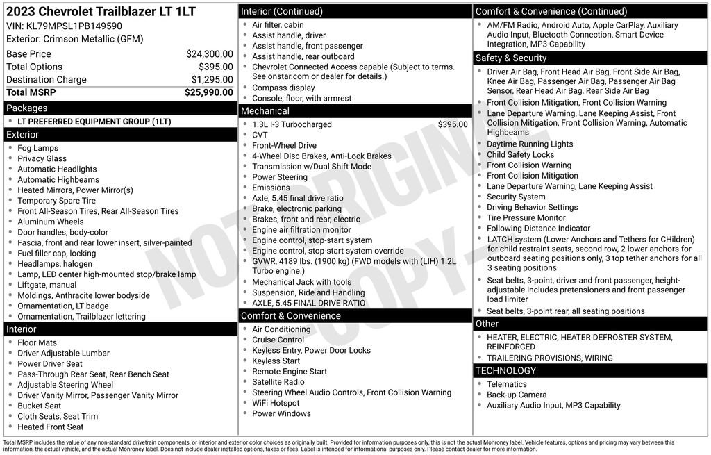 Used 2023 Chevrolet TrailBlazer LT FWD image 5