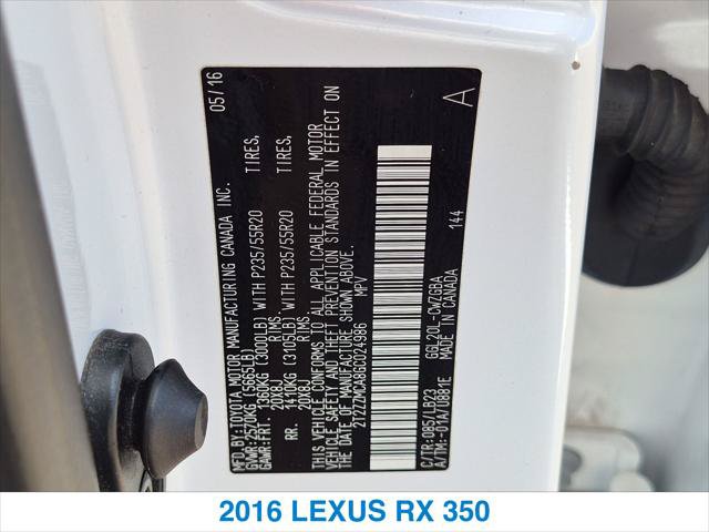 Used 2016 Lexus RX 350 FWD w/ Premium Package image 26