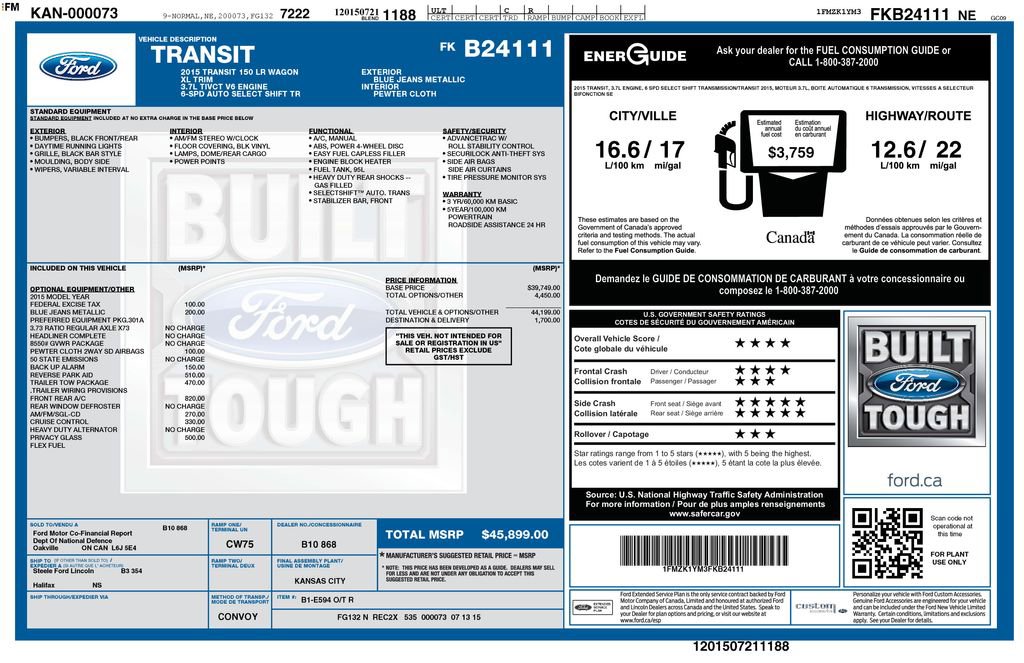 Used 2015 Ford Transit 150 XL image 38