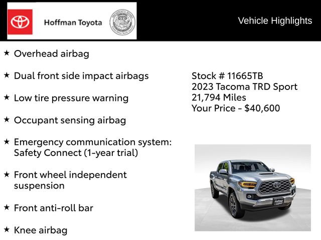 Certified 2023 Toyota Tacoma TRD Sport AWD/4WD image 22