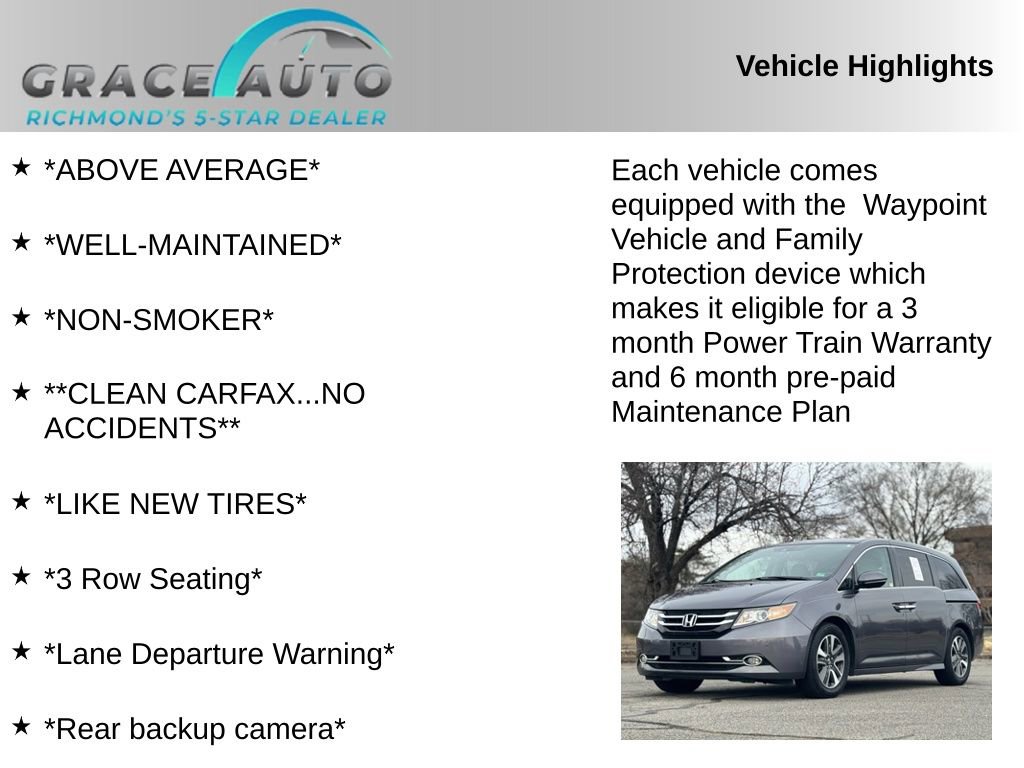 Used 2016 Honda Odyssey Touring Elite image 2