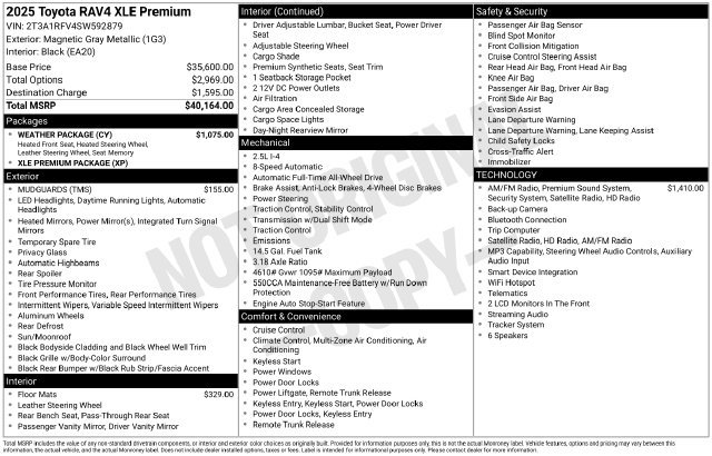 Used 2025 Toyota RAV4 XLE Premium w/ Weather Package AWD/4WD image 31
