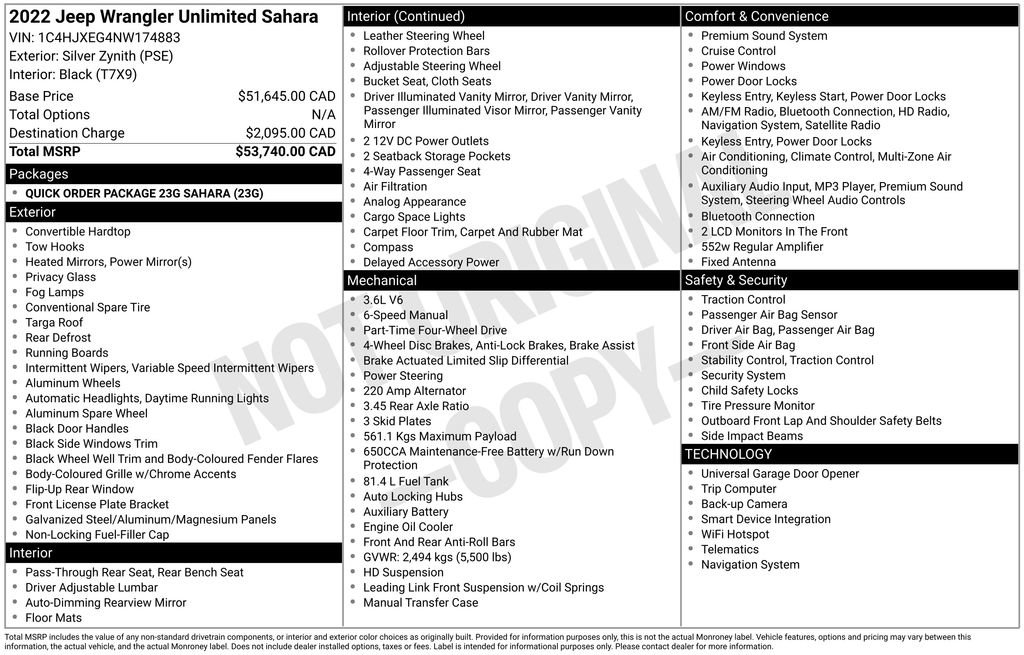 Used 2022 Jeep Wrangler Unlimited Sahara AWD/4WD image 6