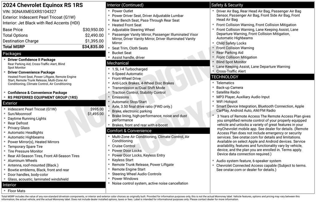 Used 2024 Chevrolet Equinox RS FWD image 51