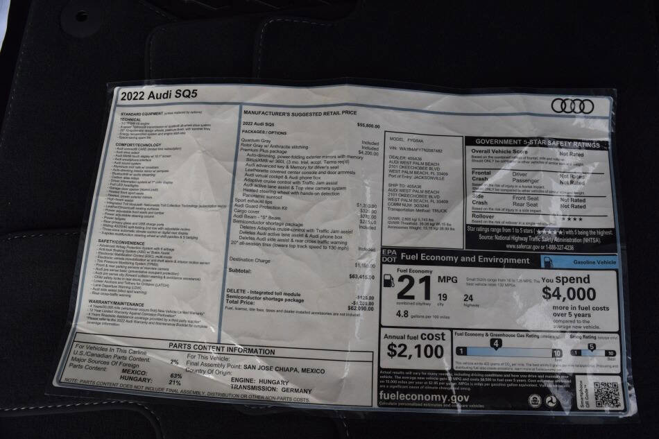 Used 2022 Audi SQ5 Premium Plus image 77