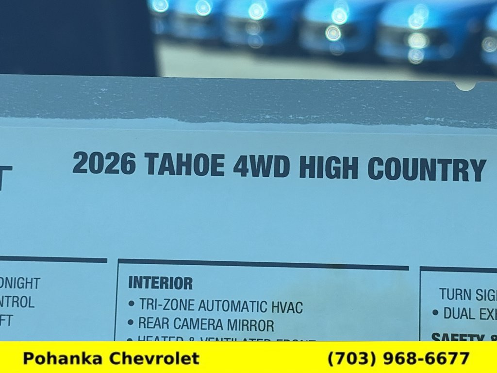 New 2026 Chevrolet Tahoe High Country w/ Sun And Tow Package AWD/4WD image 36