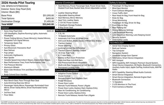 New 2026 Honda Pilot Touring image 32
