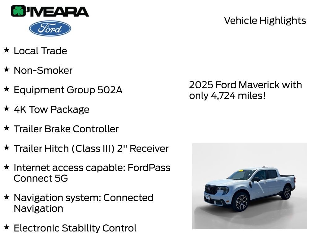 Used 2025 Ford Maverick Lariat w/ 4K Tow Package AWD/4WD image 8