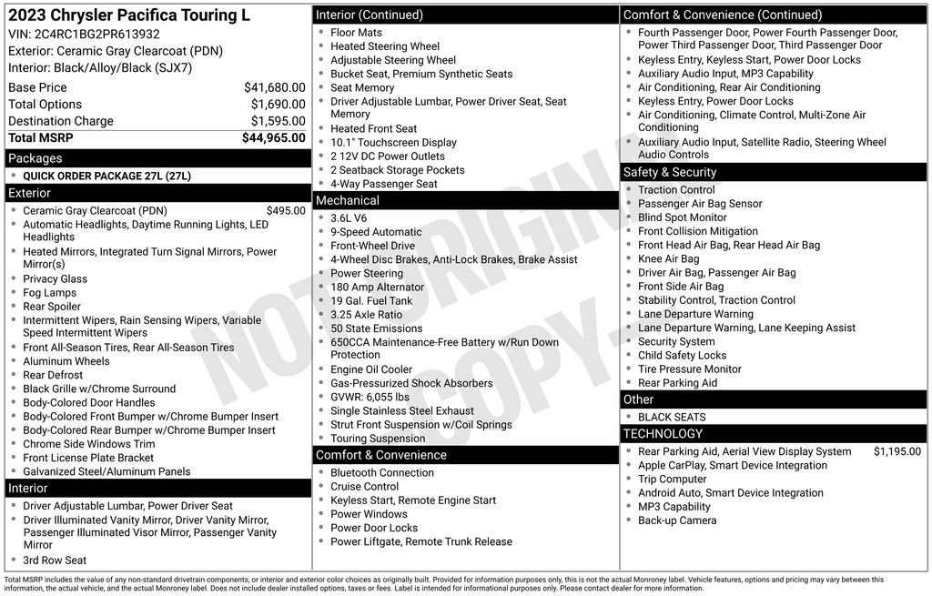 Used 2023 Chrysler Pacifica Touring-L image 3