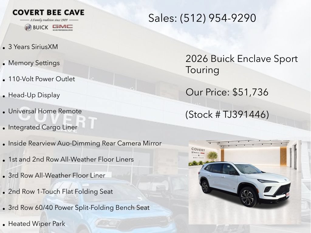 New 2026 Buick Enclave Sport Touring w/ Power Package FWD image 13