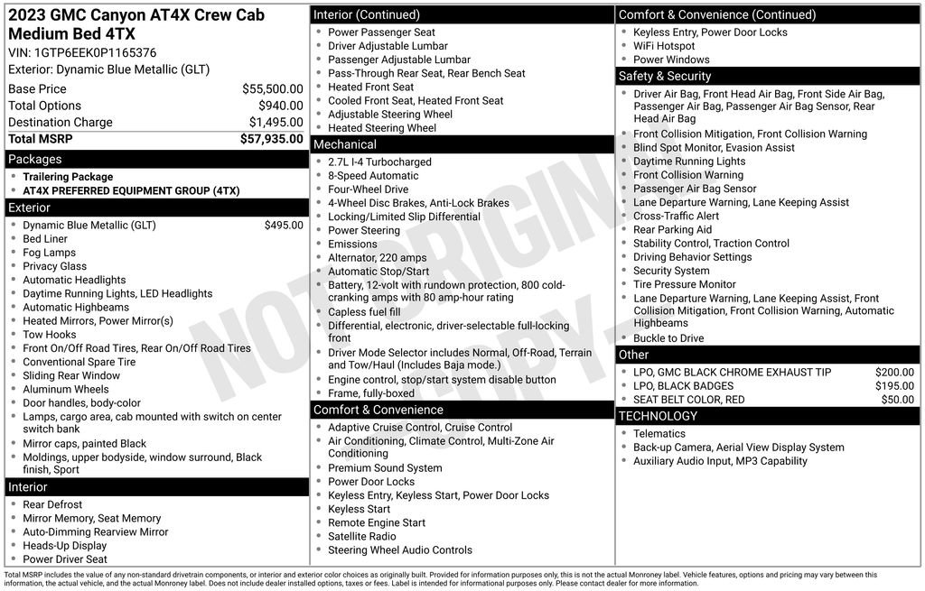 Used 2023 GMC Canyon AT4X AWD/4WD image 3
