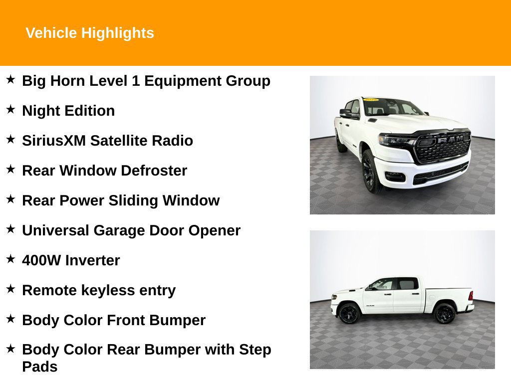 Used 2026 RAM 1500 Big Horn w/ Night Edition AWD/4WD image 2
