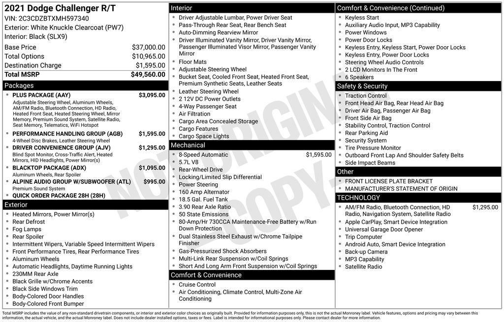 Used 2021 Dodge Challenger R/T w/ Plus Package image 2