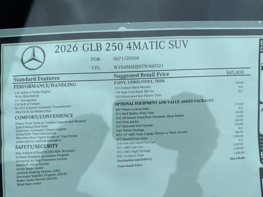 New 2026 Mercedes-Benz GLB 250 4MATIC image 13