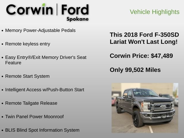 Used 2018 Ford F350 Lariat w/ Lariat Ultimate Package AWD/4WD image 24