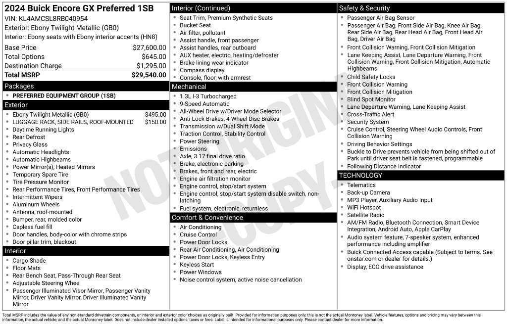 Certified 2024 Buick Encore GX Preferred AWD/4WD image 40