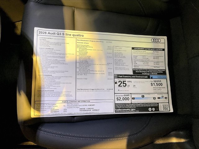 New 2026 Audi Q3 quattro 2.0T AWD/4WD image 10