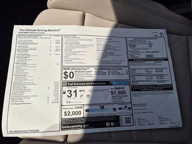 New 2026 BMW 228i w/ Technology Package FWD image 16
