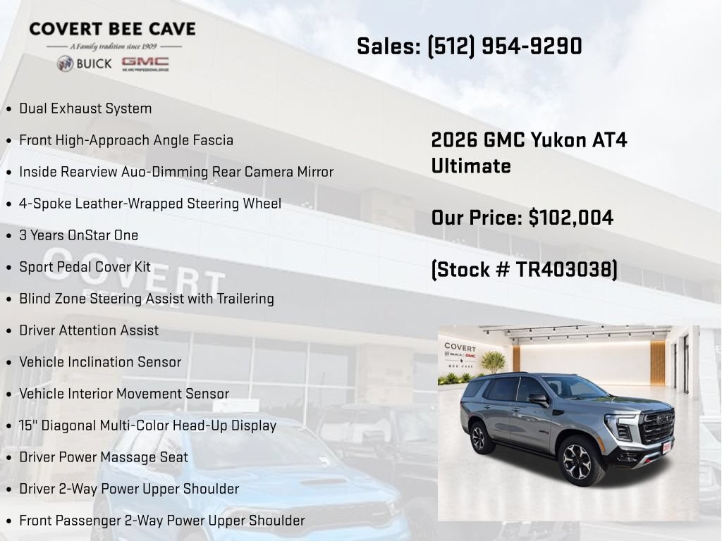 New 2026 GMC Yukon AT4 Ultimate AWD/4WD image 37
